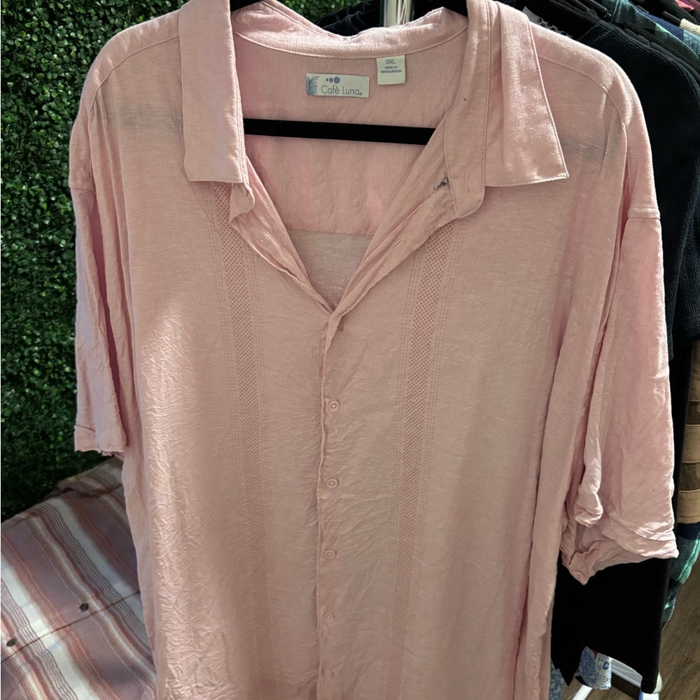 Cafe Luna Men's Pink Shirt